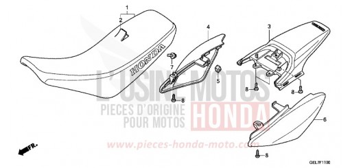 SEAT/REAR FENDER CRF50FC de 2012